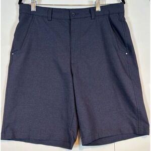 Bolle Golf Tech Mens Navy Blue Heather Performance Shorts Size 34 Inseam 10